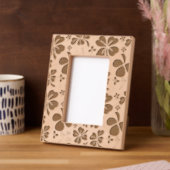 Shamrock Clover Pattern Four Leaves レーザー彫刻フレーム (左)