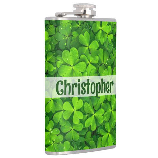 Shamrock Clovers名前の追加 フラスク (右)