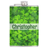 Shamrock Clovers名前の追加 フラスク (正面)