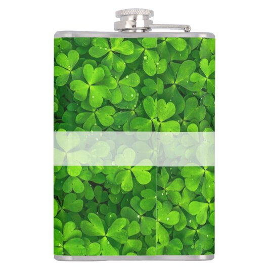 Shamrock Clovers名前の追加 フラスク (裏面)