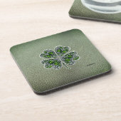 Shamrock Colover  St.Patrick`s Day Green Leather  コースター (左側)
