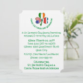 Shamrock Costa Rican Ireland USA Personalize Text 招待状 (スタンド正面)