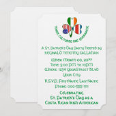 Shamrock Costa Rican Ireland USA Personalize Text 招待状 (正面/裏面)