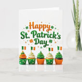Shamrock Cupcake Pattern Card カード (正面)