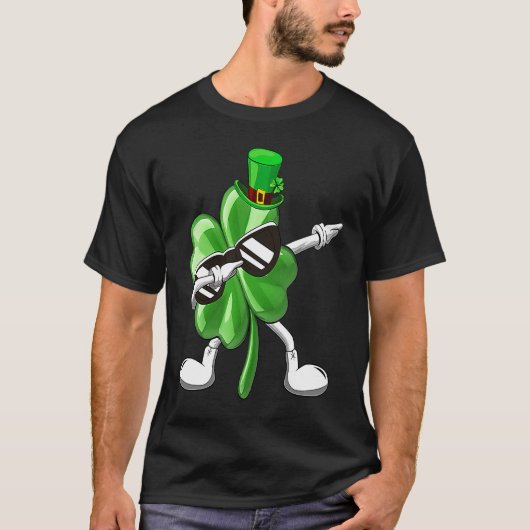 Shamrock Dabbing For Boys Kids Adult St Patrick's  Tシャツ (正面)