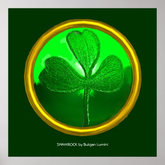 Shamrock detail from SAINT PATRICK'S CELTIC HEART ポスター (正面)