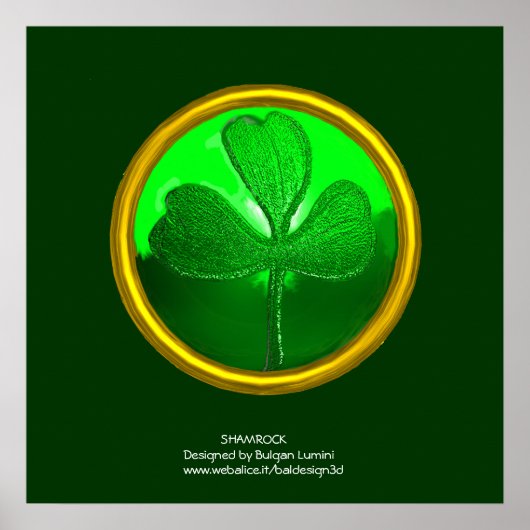 Shamrock detail from SAINT PATRICK'S CELTIC HEART ポスター (正面)