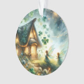 Shamrock Fairy Cottage Glow オーナメント (正面)