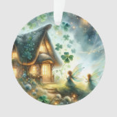 Shamrock Fairy Cottage Glow オーナメント (正面)