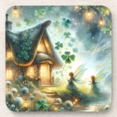 Shamrock Fairy Cottage Glow コースター (正面)