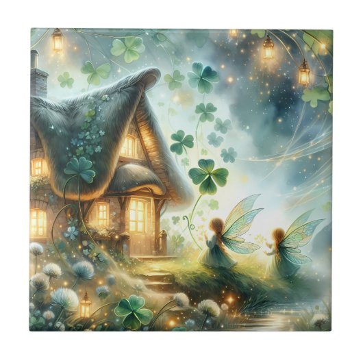 Shamrock Fairy Cottage Glow タイル (正面)