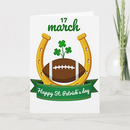 Shamrock Football St Patricks Card カード (正面)