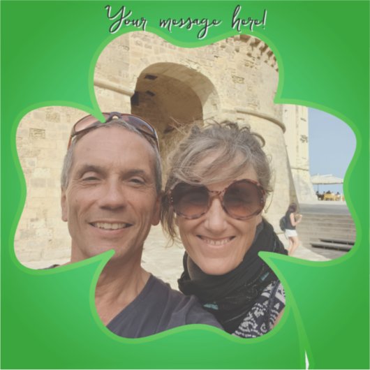 Shamrock Frame + Photo & Text シール (正面)