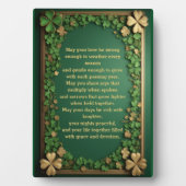 Shamrock Gold Irish Blessings for Wedding & Union フォトプラーク (正面)