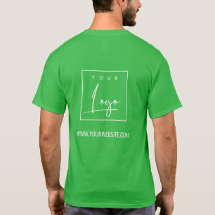 Shamrock Green Businessロゴ名のWebサイトの追加 Tシャツ