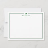 Shamrock Green Personal Note Card ノートカード (正面)