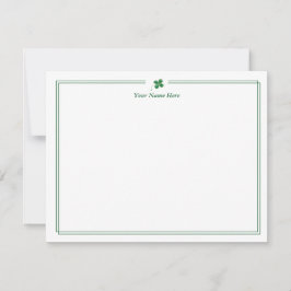 Shamrock Green Personal Note Card ノートカード