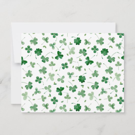 Shamrock Green Personal Note Card ノートカード (裏面)