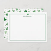 Shamrock Green Personal Note Card ノートカード (正面/裏面)
