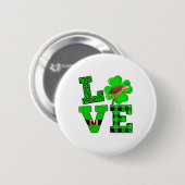 Shamrock Green Plaid Love Sea Turtle St Patrick'S 缶バッジ (正面&裏面)