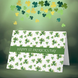 Shamrock Happy St. Patrick's Dayカスタマイズ可能 シーズンカード