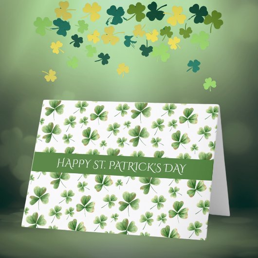 Shamrock Happy St. Patrick's Dayカスタマイズ可能 シーズンカード