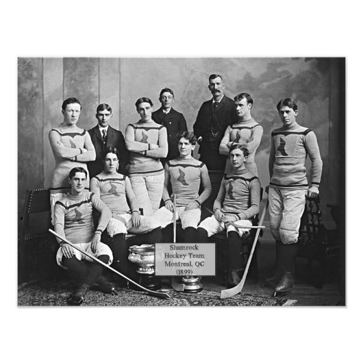 Shamrock Hockey Team、モントリオール、QC 1899、 フォトプリント (正面)
