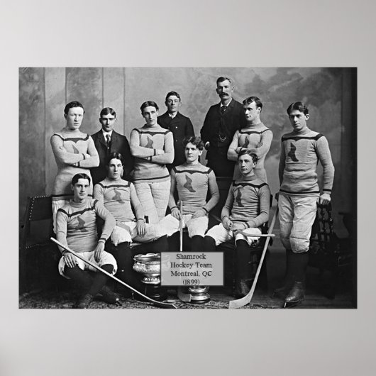 Shamrock Hockey Team、モントリオール、QC 1899' ポスター (正面)