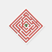Shamrock in Red Labyrinth Challenge スタンダードカクテルナプキン (角)