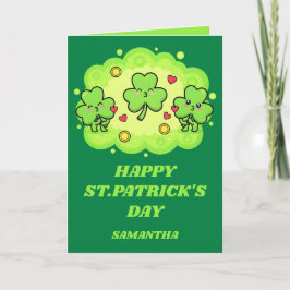 Shamrock Kisses St. Patrick’s Day Card カード
