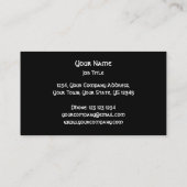 Shamrock Large Black名刺 名刺 (裏面)