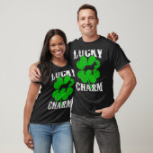 Shamrock Leaf Lucky Charm Blue Heeler Dog St Patri Tシャツ (ユニセックス)