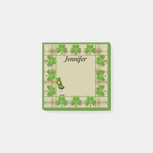 Shamrock Leprechaun Post-It Notes ポストイット (正面)
