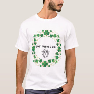 Shamrock Lucky Frame St. Patrick’s Day Design Tシャツ