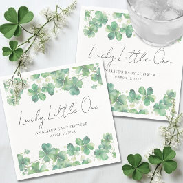 Shamrock Lucky Little One Baby Shower スタンダードカクテルナプキン