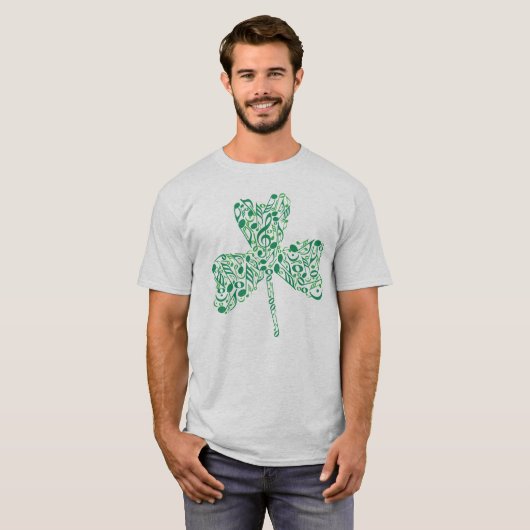 Shamrock Music Notes Tシャツ (正面フル)