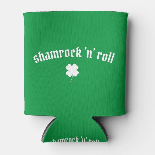 Shamrock n roll St Patrick's Day 缶クーラー (正面)
