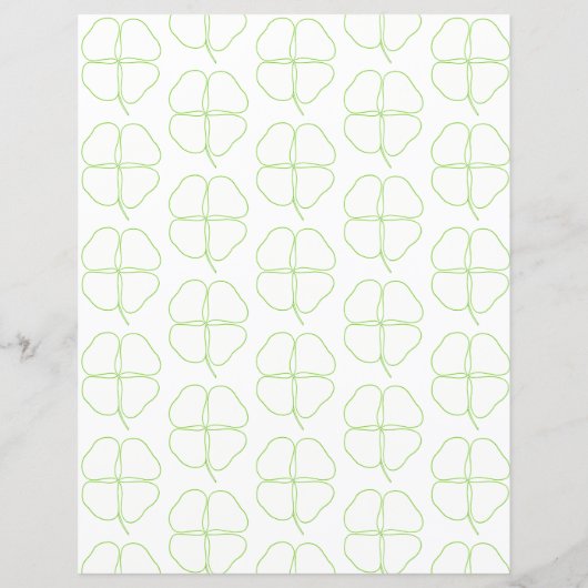 Shamrock Outlines Scrapbook Paper (裏面)