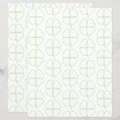 Shamrock Outlines Scrapbook Paper (正面/裏面)
