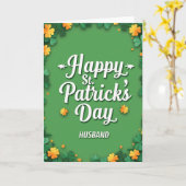 Shamrock Pattern Husband Card カード (黄色い花)