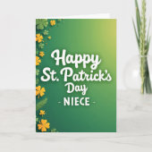 Shamrock Pattern Niece Card カード (正面)