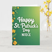 Shamrock Pattern Niece Card カード (黄色い花)