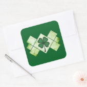 Shamrock Pattern St Patrick’s Day - Autocolante スクエアシール (封筒)