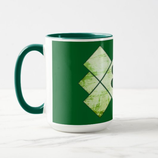 Shamrock Pattern St Patrick’s Day Shirt – caneca マグカップ (左)