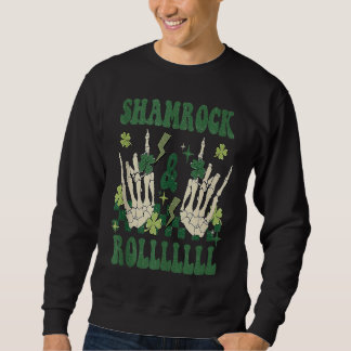 SHAMROCK & ROLLLLLL Heavy Metal Punk Rock St Patri スウェットシャツ