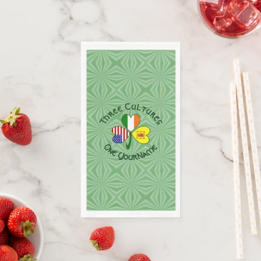 Shamrock Scot Lion Ireland USA Flags Personalized  (インサイチュ)