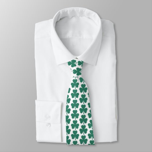 Shamrock Shape Plaid Classic Green Neck Tie ネクタイ (タイ)