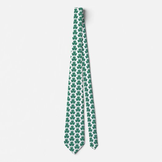 Shamrock Shape Plaid Classic Green Neck Tie ネクタイ (正面)
