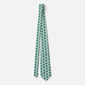 Shamrock Shape Plaid Classic Green Neck Tie ネクタイ (裏面)