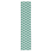 Shamrock Shape Plaid Classic Green Table Runner ショートテーブルランナー (正面)